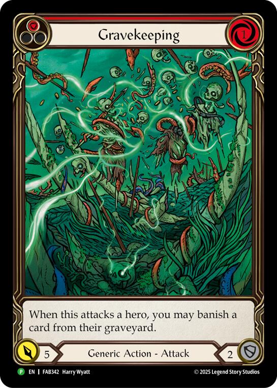 Gravekeeping (Red) [FAB342] (Promo)  Rainbow Foil | Total Play