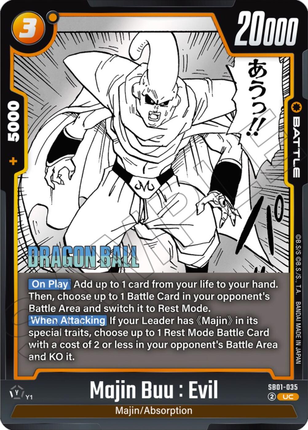 Majin Buu : Evil [Manga Booster 01] | Total Play