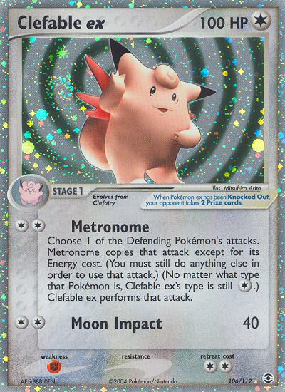 Clefable ex (106/112) [EX: FireRed & LeafGreen] | Total Play