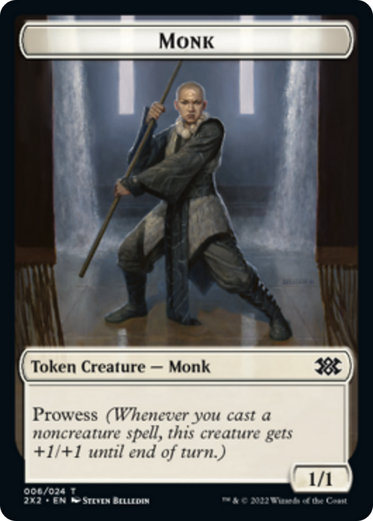 Spider // Monk Double-Sided Token [Double Masters 2022 Tokens] | Total Play