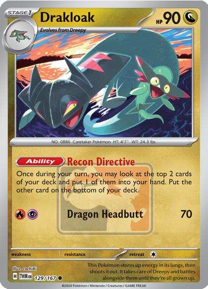 Drakloak (129/167) [League & Championship Cards] | Total Play
