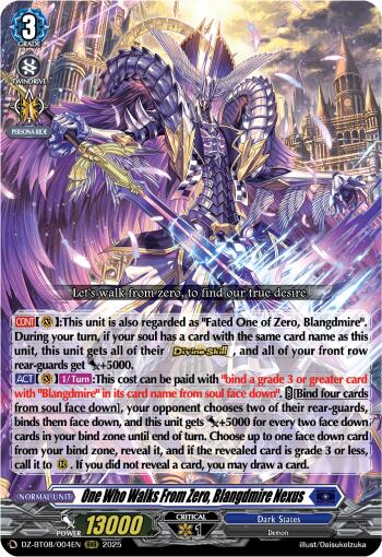 One Who Walks From Zero, Blangdmire Nexus (DZ-BT08/004EN) [DZ-BT08: Knights 0f Rebirth] | Total Play