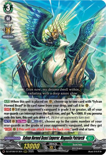 Sylvan Horned Beast Emperor, Magnolia Patriach (DZ-BT08/013EN) [DZ-BT08: Knights 0f Rebirth] | Total Play