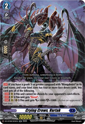 Crying Crows ,Vartak (DZ-BT08/023EN) [DZ-BT08: Knights 0f Rebirth] | Total Play