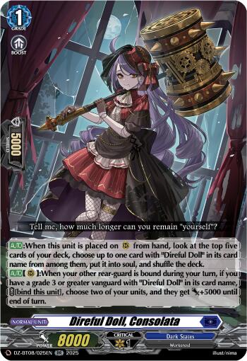 Direful Doll, Consolata (DZ-BT08/025EN) [DZ-BT08: Knights 0f Rebirth] | Total Play