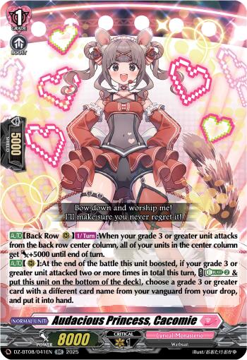 Audacious Princess, Cacomie (DZ-BT08/041EN) [DZ-BT08: Knights 0f Rebirth] | Total Play