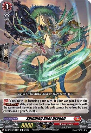 Spinning Shot Dragon (DZ-BT08/044EN) [DZ-BT08: Knights 0f Rebirth] | Total Play