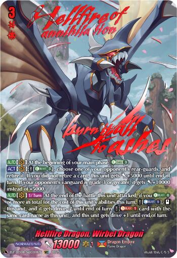 Hellfire Dragon, Wirbel Dragon (DZ-BT08/SEC01EN) [DZ-BT08: Knights 0f Rebirth] | Total Play