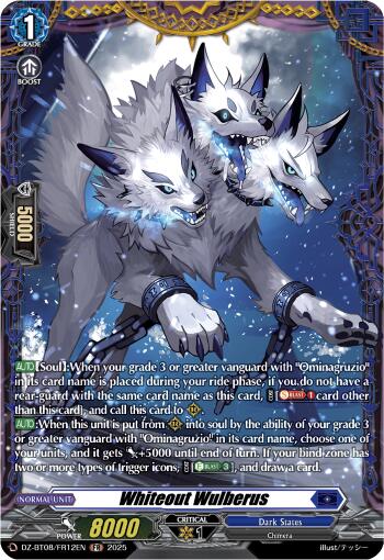 Whiteout Wolfberus (DZ-BT08/FR12EN) [DZ-BT08: Knights 0f Rebirth] | Total Play