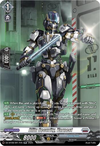 Blitz Security, Varnest (DZ-BT08/SR17EN) [DZ-BT08: Knights 0f Rebirth] | Total Play