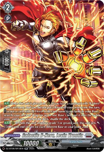 Galatic B-Hero, Levin Vrontia (DZ-BT08/SR18EN) [Knights 0f Rebirth] | Total Play