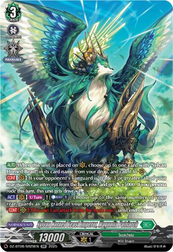 Sylvan Horned Beast Emperor, Magnolia Patriach (DZ-BT08/SR29EN) [DZ-BT08: Knights 0f Rebirth] | Total Play