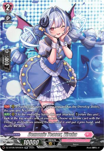 Demonic Teaser, Virsha (DZ-BT08/SR40EN) [DZ-BT08: Knights 0f Rebirth] | Total Play
