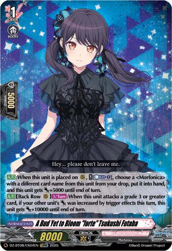 A Bud Yet to Bloom "forte" Tsukushi Futaba (EXRRR) (DZ-BT08/EX04EN) [DZ-BT08: Knights 0f Rebirth] | Total Play