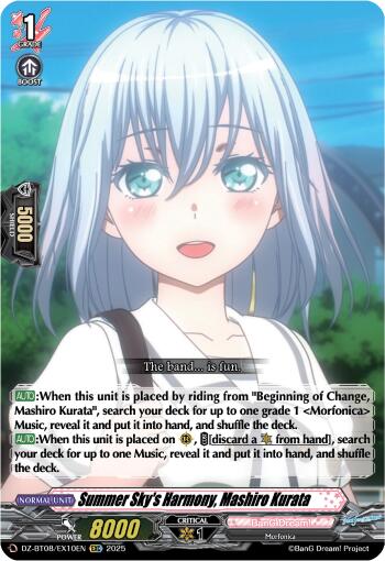 Summer Sky's Harmony, Mashiro Kurata (DZ-BT08/EX10EN) [DZ-BT08: Knights 0f Rebirth] | Total Play