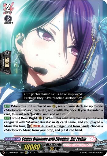 Genius Brimming with Elegance, Rui Yashio (DZ-BT08/EX15EN) [DZ-BT08: Knights 0f Rebirth] | Total Play