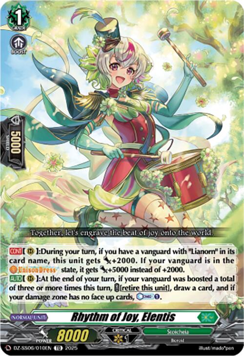 Rhythm of Joy, Elentis (DZ-SS06/010EN) [DZ-SS06: Master Deckset -Urara Haneyama-] | Total Play