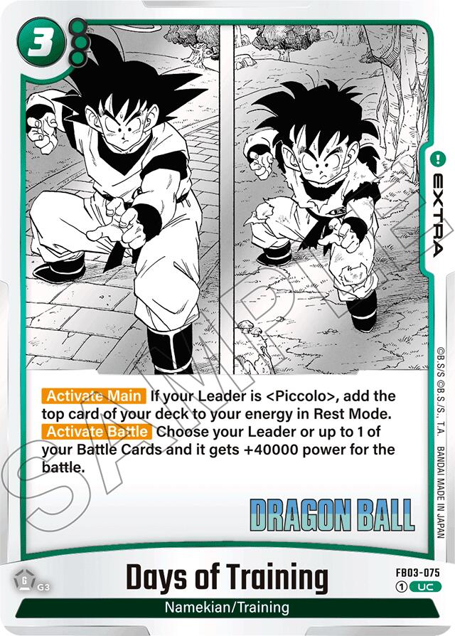 Days of Training [Manga Booster 01] | Total Play
