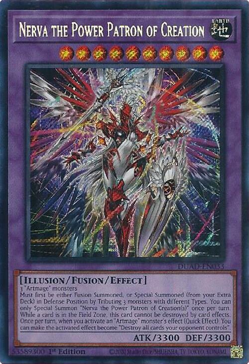 Nerva the Power Patron of Creation [DUAD-EN033] Secret Rare | Total Play