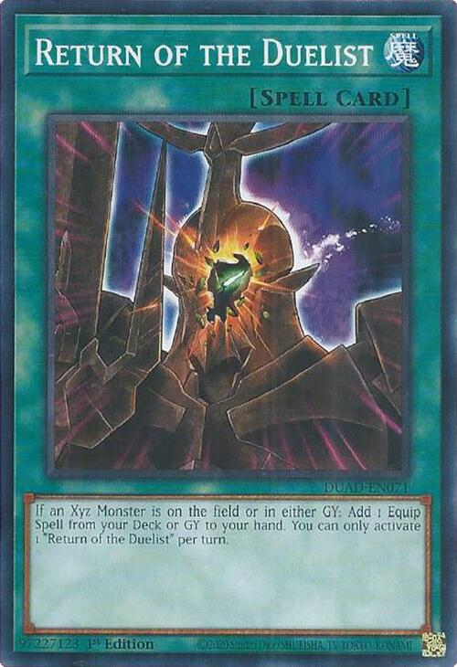 Return of the Duelist (card) [DUAD-EN071] Common | Total Play