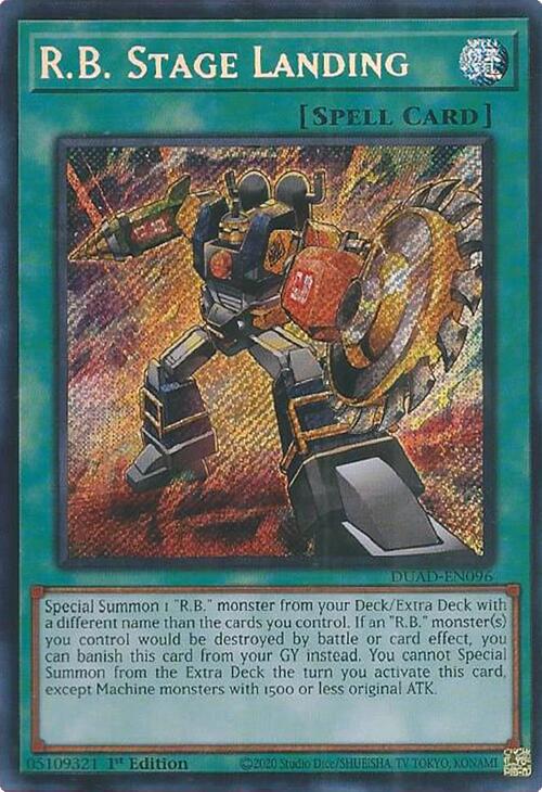 R.B. Stage Landing [DUAD-EN096] Secret Rare | Total Play