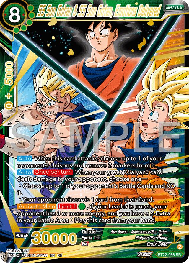 SS Son Gohan & SS Son Goten, Emotions Delivered (Reprint) (BT22-066) [Premium Anniversary Box 2025] | Total Play