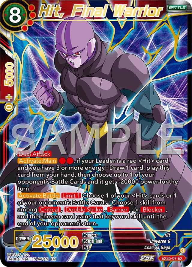 Hit, Final Warrior (EX25-07) [Premium Anniversary Box 2025] | Total Play