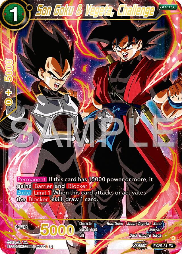 Son Goku & Vegeta, Challenge (EX25-31) [Premium Anniversary Box 2025] | Total Play