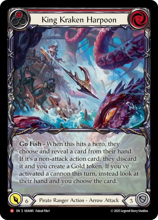 King Kraken Harpoon (Extended Art) [SEA085] (High Seas)  Rainbow Foil | Total Play