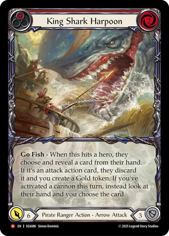 King Shark Harpoon (Extended Art) [SEA086] (High Seas)  Rainbow Foil | Total Play