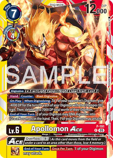 Apollomon ACE [P-191] (Store Tournament 2025 Vol.3 Participation Pack) [Promotional Cards] | Total Play
