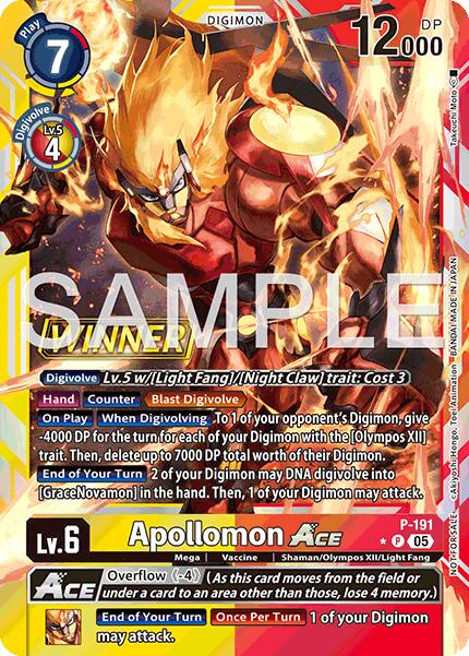 Apollomon ACE [P-191] (Store Tournament 2025 Vol.3 Winner Pack) [Promotional Cards] | Total Play
