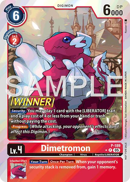 Dimetromon [P-189] (Store Tournament 2025 Vol.3 Winner Pack) [Promotional Cards] | Total Play