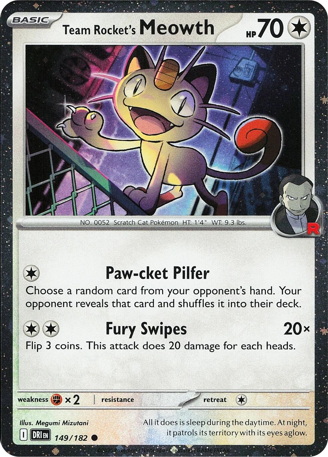 Team Rocket's Meowth (149/182) (Cosmos Holo) [Miscellaneous Cards] | Total Play