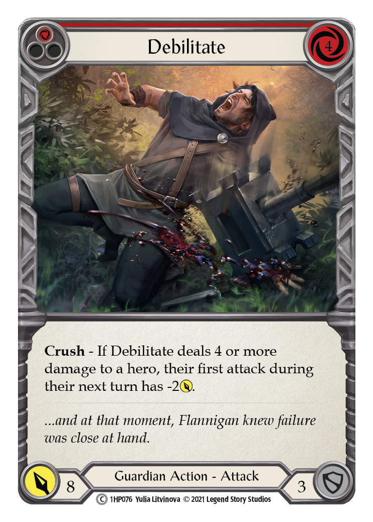 Debilitate (Red) [1HP076] (History Pack 1) | Total Play