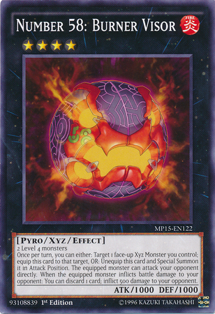 Number 58: Burner Visor [MP15-EN122] Common | Total Play
