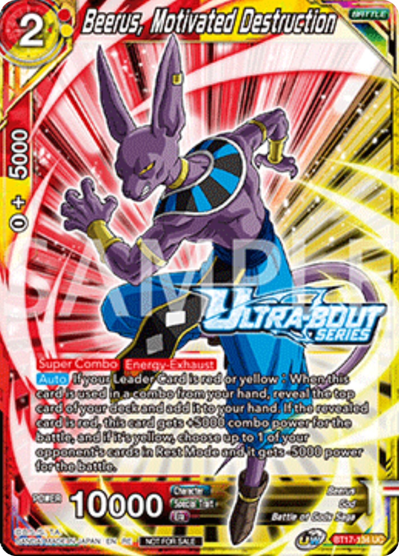 Beerus, Motivated Destruction (Event Pack 17) (BT17-134) [Promotion Cards] | Total Play