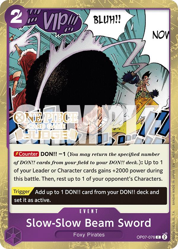 Slow-Slow Beam Sword (Judge Pack Vol. 6) [One Piece Promotion Cards] | Total Play