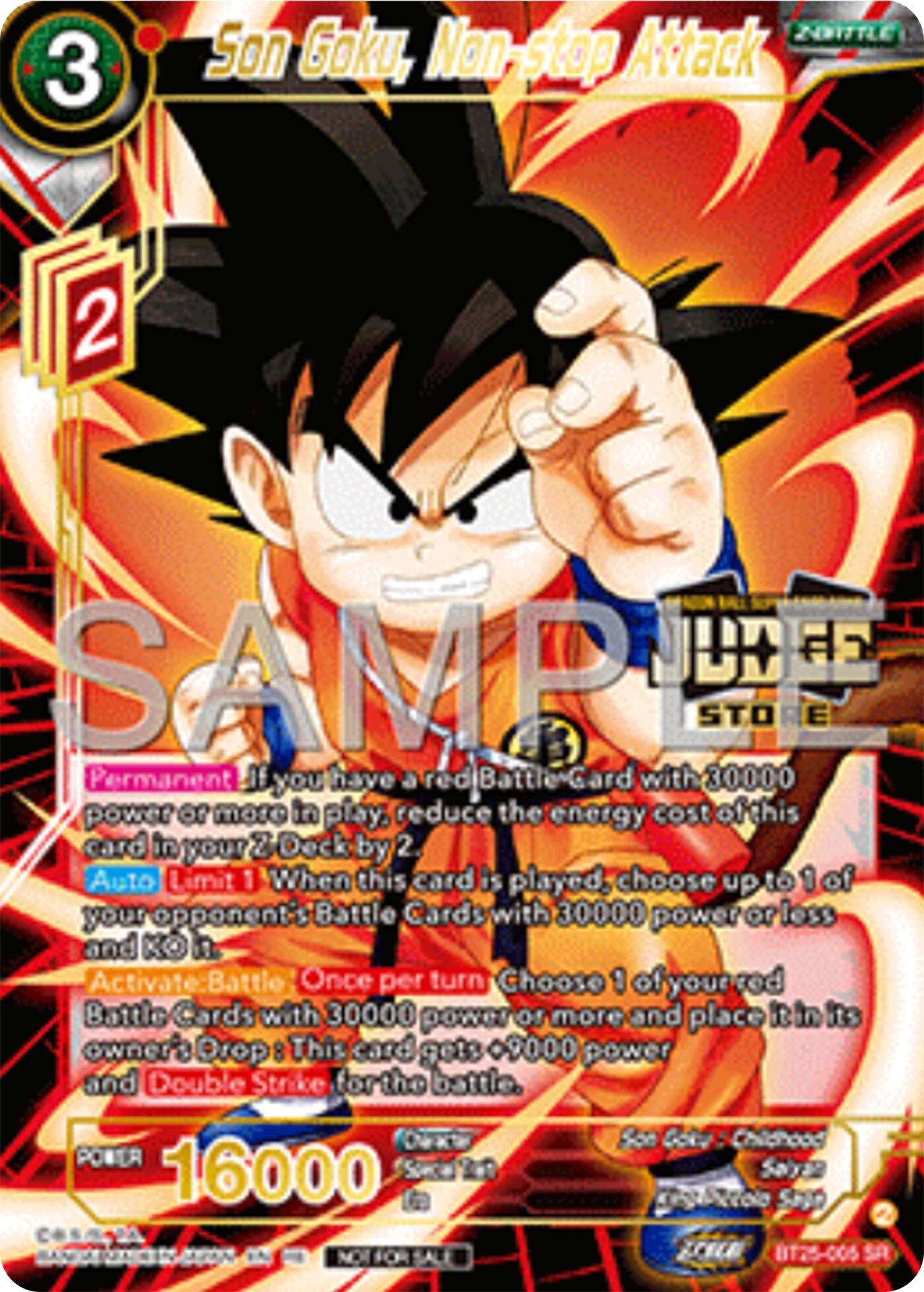 Son Goku, Non-stop Attack (Judge Pack Vol.17) (Store) (BT25-005) [Tournament Promotion Cards] | Total Play