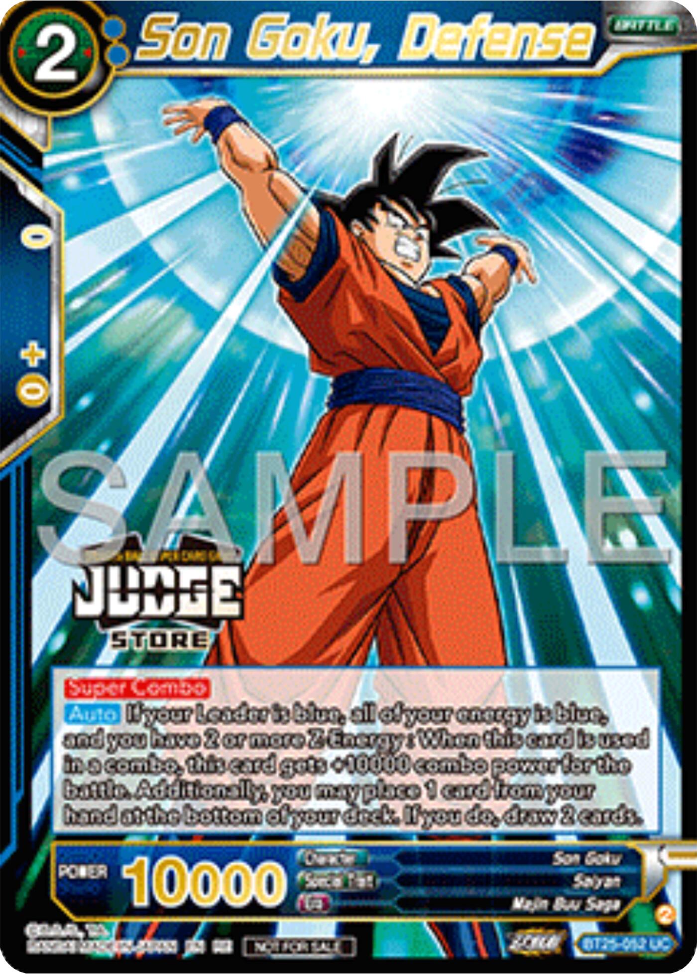 Son Goku, Defense (Judge Pack Vol.17) (Store) (BT25-052) [Tournament Promotion Cards] | Total Play