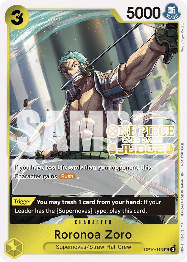 Roronoa Zoro (Judge Pack Vol. 6) [One Piece Promotion Cards] | Total Play