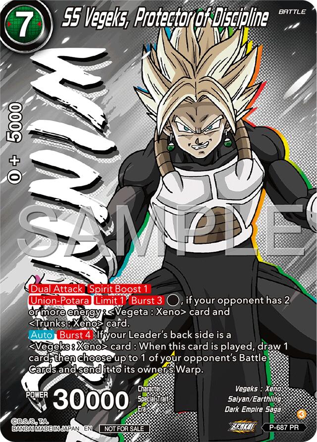 SS Vegeks, Protector of Discipline (Zenkai Series Tournament Pack Vol.12) (Winner) (P-687) [Tournament Promotion Cards] | Total Play