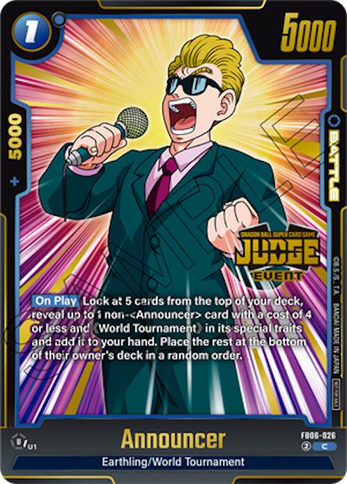 Announcer (Judge Pack 04 - Event) [Fusion World Tournament Cards] | Total Play