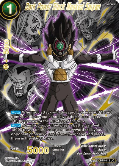 Dark Power Black Masked Saiyan (Alternate Art) (BT5-112) [Special Anniversary Set 2021] | Total Play