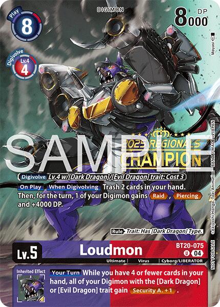Loudmon [BT20-075] (Regionals 25-26 Season 2 Champion) [Release Special Booster Ver.2.0] | Total Play