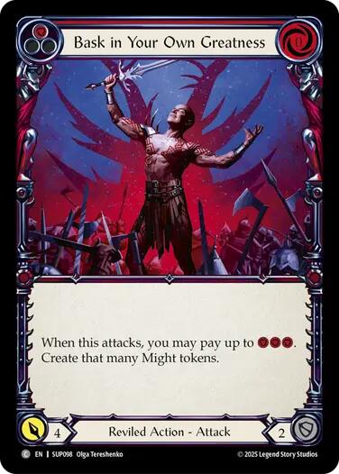 Bask in Your Own Greatness (Red) [SUP098] (Super Slam)  Rainbow Foil | Total Play