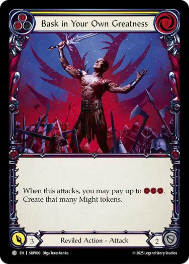 Bask in Your Own Greatness (Yellow) [SUP099] (Super Slam)  Rainbow Foil | Total Play