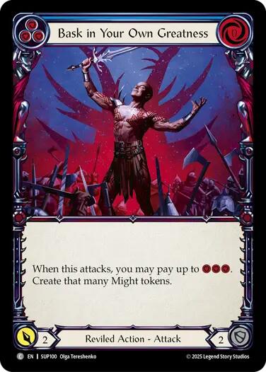 Bask in Your Own Greatness (Blue) [SUP100] (Super Slam)  Rainbow Foil | Total Play