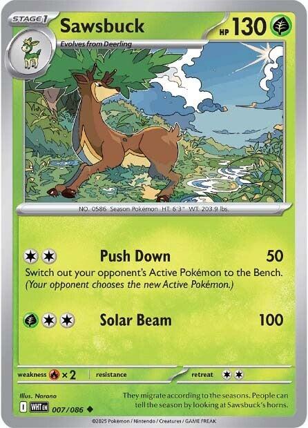 Sawsbuck (007/086) [Scarlet & Violet: White Flare] | Total Play