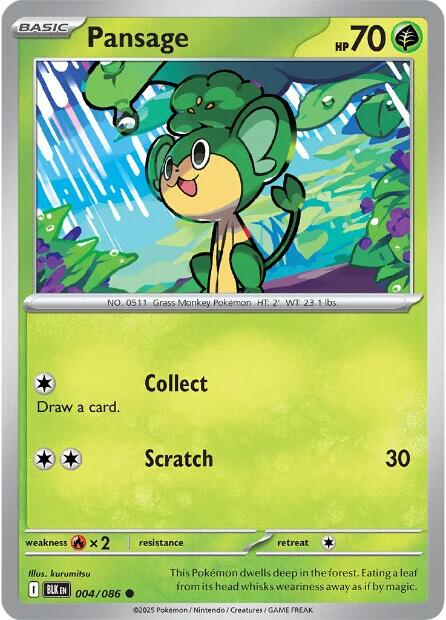 Pansage (004/086) [Scarlet & Violet: Black Bolt] | Total Play